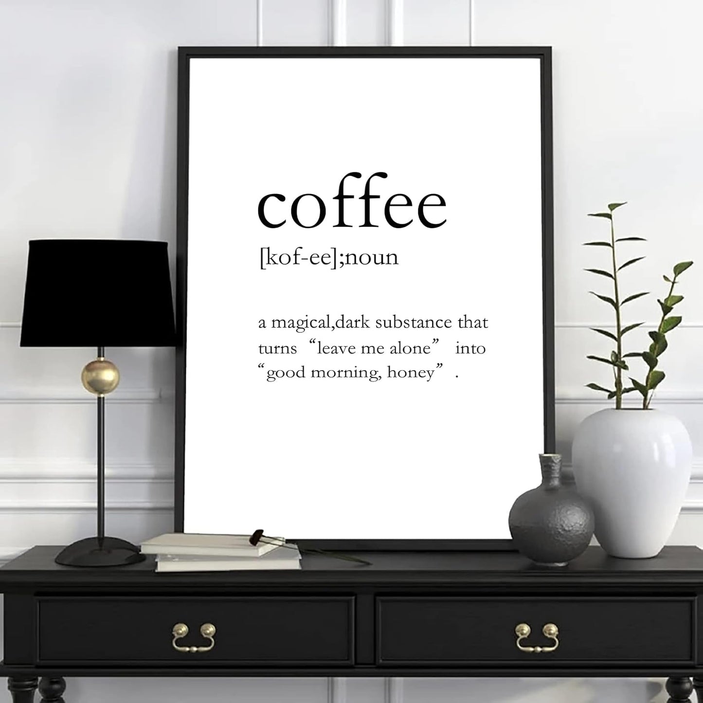 Canpllesy Coffee Wall Art Decor for Kitchen or Dinning Room Coffee Definition Coffee Poster Coffee Bar Funny Wall Posters Coffee Quotes Wall Art Coffee Wall Print UNFRAMED, 16X24H(40X60Cm UNFRAMED)