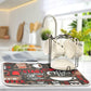 Coffee Brown Pattern Microfiber Coffee Mat Machine Washable for Coffee Station