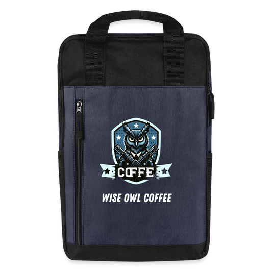 Laptop Backpack - heather navy/black
