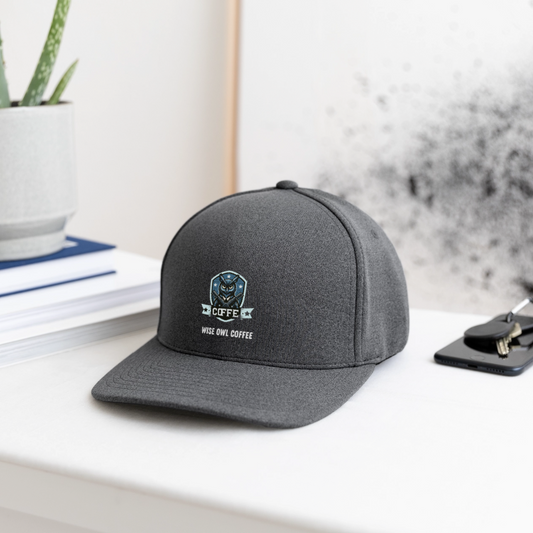 Flexfit  Melange Logo Hat - dark heather gray