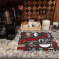 Coffee Brown Pattern Microfiber Coffee Mat Machine Washable for Coffee Station